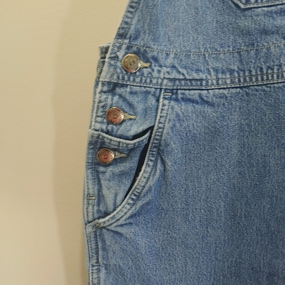Vintage Denim Cherokee Overall Pants 100% Cotton Light wash Size L - Picture 4 of 10